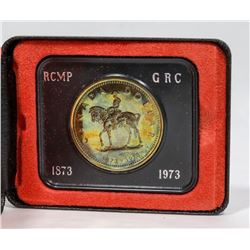 CANADIAN 1873-1973 RCMP SILVER DOLLAR COIN.