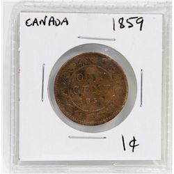 CANADIAN 1859 ONE CENT COIN.