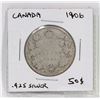 Image 1 : CANADIAN 1906 FIFTY CENT COIN.