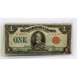 DOMINION OF CANADA 1923 ONE DOLLAR NOTE.