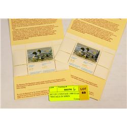 SET OF 2 VINTAGE 1988 STAMPS - "PINTAILS IN SPRING