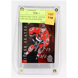 JOHNATHAN TOEWS SIGNED CHICAGO BLACKHAWKS