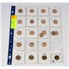 Image 1 : SHEET OF US ONE CENT COINS.