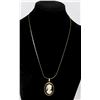 Image 1 : CAMEO PENDANT W/ A GOLD TONE CHAIN