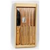 Image 1 : STORAGE BOX W/6-PC SET OF NEW WOOD