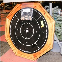 VINTAGE WOODEN CROCKINOLE BOARD W/ GAME