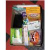 Image 1 : BOX W/NEW HOUSEHOLD ITEMS INCL. ARM &
