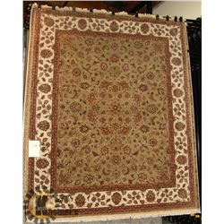 185) JAIPUR WOOL HMI AC-1 GREEN/IVORY, 8X10