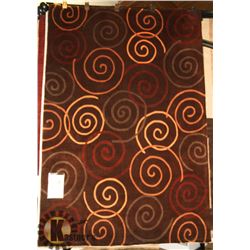 117) ROYAL 2020 BROWN, 5X8 MODERN CARPET,
