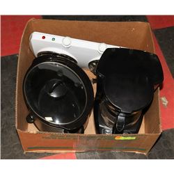 BOX W/2 BURNER STOVE, B&D COFFEE MAKER