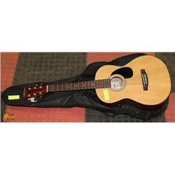 DENVER 3/4 MODEL DD345-NAT GUITAR WITH SOFT CASE.