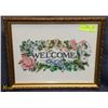 Image 1 : WELCOME STITCHED NEEDLE POINT