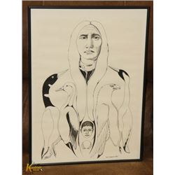 NATIVE ART WITH WATERFOWL PICTURE