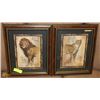 Image 1 : SET OF 2 CHEETAH + LION AFRICAN THEMED FRAMED