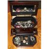 Image 1 : ESTATE JEWELLERY BOX WITH CONTENTS