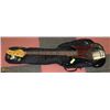 Image 1 : JAY TURSER BASS BLACK GUITAR WITH SOFT CASE.
