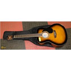 GWL WASHBURN ACOUSTIC GUITAR WITH SOFT CASE.