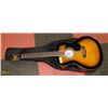 Image 1 : GWL WASHBURN ACOUSTIC GUITAR WITH SOFT CASE.