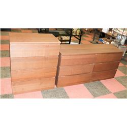 WOOD TONE DRESSER (32"X40") WITH CHEST OF DRAWERS