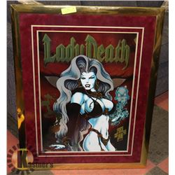 LADY DEATH CHROMIUM POSTER CUSTOM FRAME
