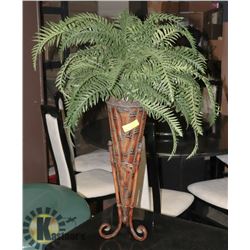 AFRICAN THEMED ARTIFICAL PLANT IN WICKER CONE