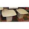 Image 2 : TRAVERTINE STONE BEIGE COFFEE TABLE (35"X16")