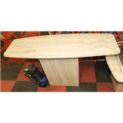 TABERINE STONE BEIGE SOFA TABLE (55"X15"X30").