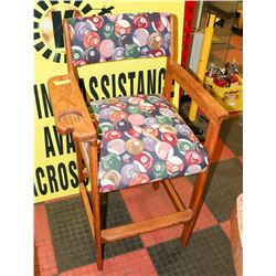 WOOD GRAIN WITH POOL TABLE FABRIC COVERED