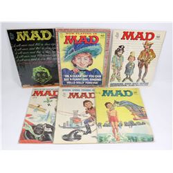 LOT OF SIX 1960'S MAD MAGAZINES