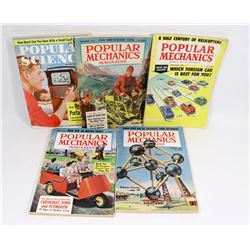 LOT OF 5 POPULAR MECHANICS 1950'S MAGAZINES