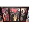 Image 1 : WOOD FRAMED 3 PART ART SET SIGNED BY