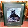 Image 1 : LARGE FRAMED BLACK PANTHER PICTURE