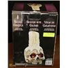 Image 1 : SKULL CANDLE W/RED LED EYES & FLICKERING