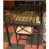 Image 1 : GLASS TOP DINING TABLE (58"X31"X30") W/ 4 CHAIRS.