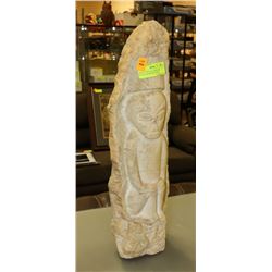 HEAVY VINTAGE LIMESTONE STATUE FROM PERU-18LBS