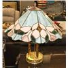 Image 1 : PINK STAINED GLASS TABLE LAMP