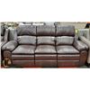 Image 3 : NEW BROWN LEATHERETTE 2PC 86" SOFA & 63" LOVESEAT