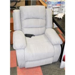 NEW GREY FABRIC ELECTRIC RECLINING CHAIR