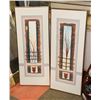 Image 1 : PAIR OF MODERN FRAMED WALL HANGINGS