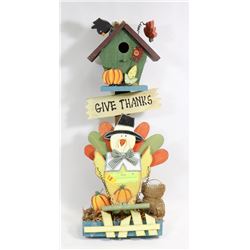 THANKSGIVING WOODEN WELCOME DISPLAY