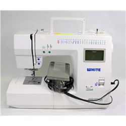 WHITE ELECTRONICS SEWING MACHINE WITH FOOT PEDAL