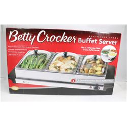 BETTY CROCKER HEATED BUFFET SERVER 3 TRAYS