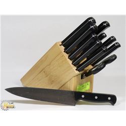 11-PC HENKEL KNIFE SET IN WOODEN BLOCK -