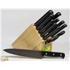 Image 1 : 11-PC HENKEL KNIFE SET IN WOODEN BLOCK -