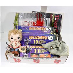 FLAT OF ASSORTED HALLOWEEN DECORATIONS, LIGHTS