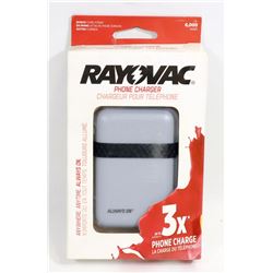 NEW RAYOVAC 6000MAH POWER BANK PHONE CHARGER