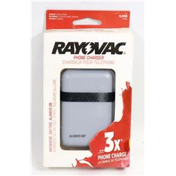NEW RAYOVAC 6000MAH POWER BANK PHONE CHARGER