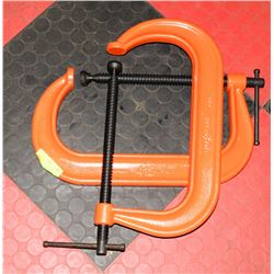 PAIR OF 12" STEEL C-CLAMPS.