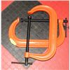 Image 1 : PAIR OF 12" STEEL C-CLAMPS.