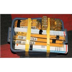 BIN WITH SAWZALL/JIGSAW BLADES.